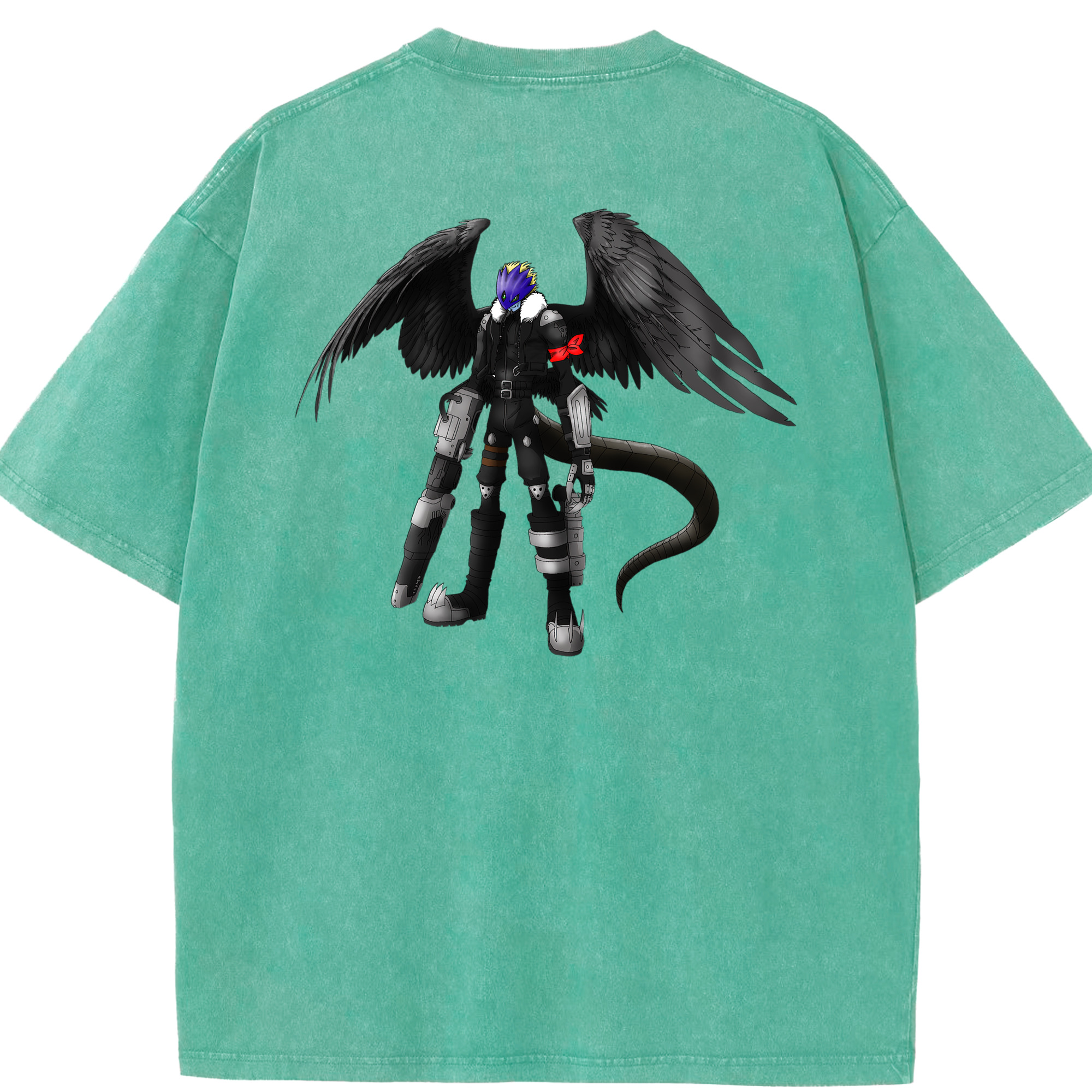 （画像用） Digimon デジタルモンスター/デジモン 綿100% ヴィンテージ風 半袖Tシャツ（背面プリント）